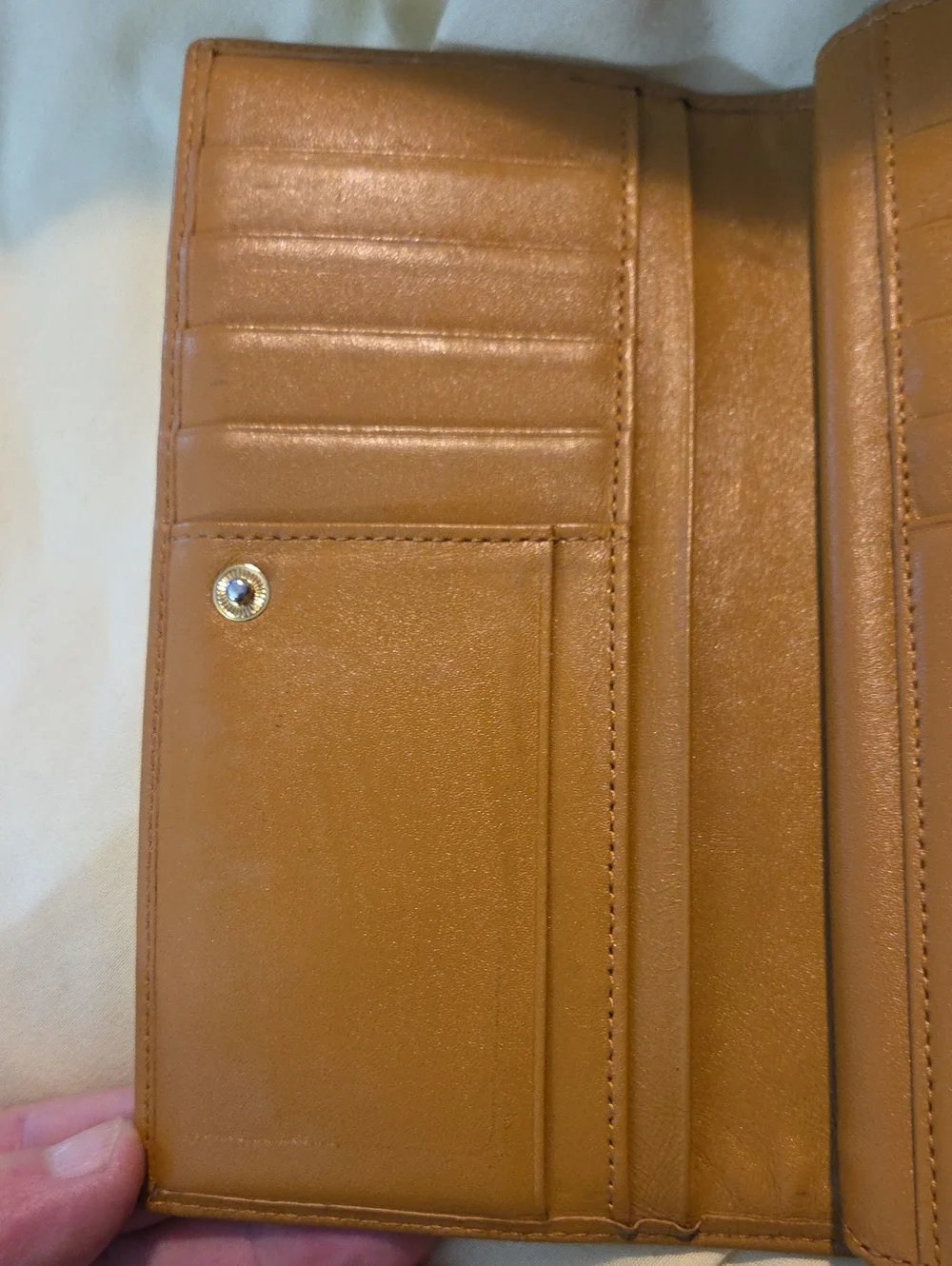 MCM Cognac Visetos Monogram Continental Wallet